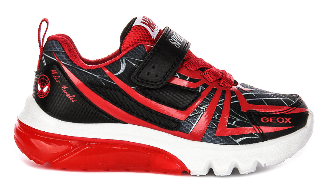 Geox J Ciberdrone A In Black Red Spiderman For Infants