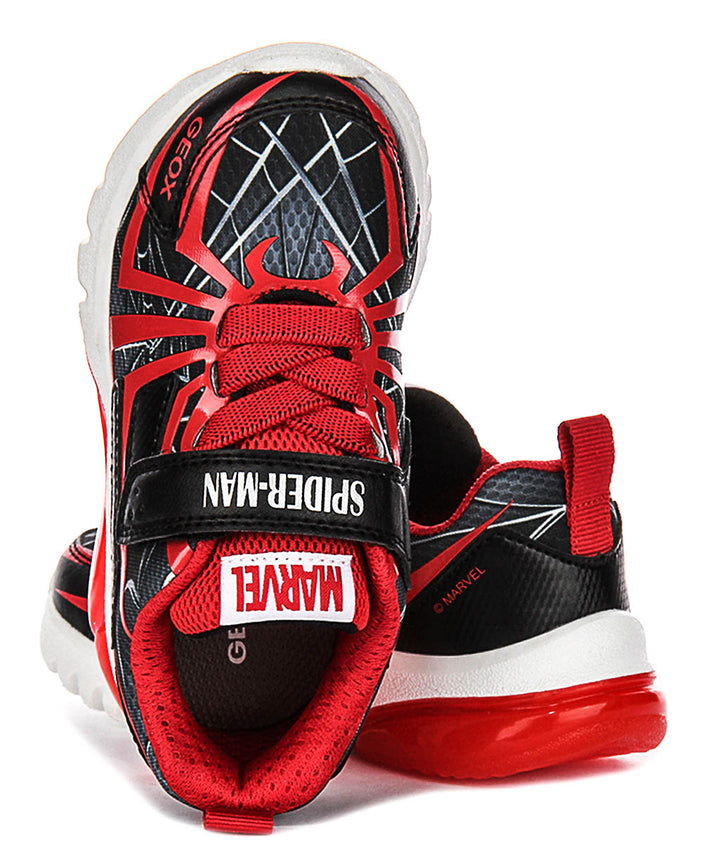 Geox J Ciberdrone A In Black Red Spiderman For Infants