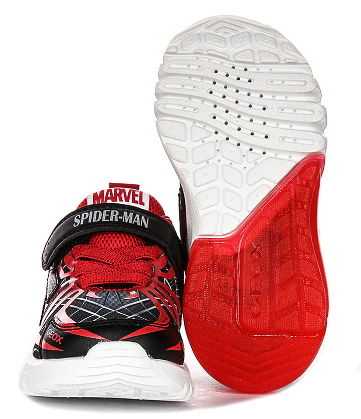 Geox J Ciberdrone A In Black Red Spiderman For Infants