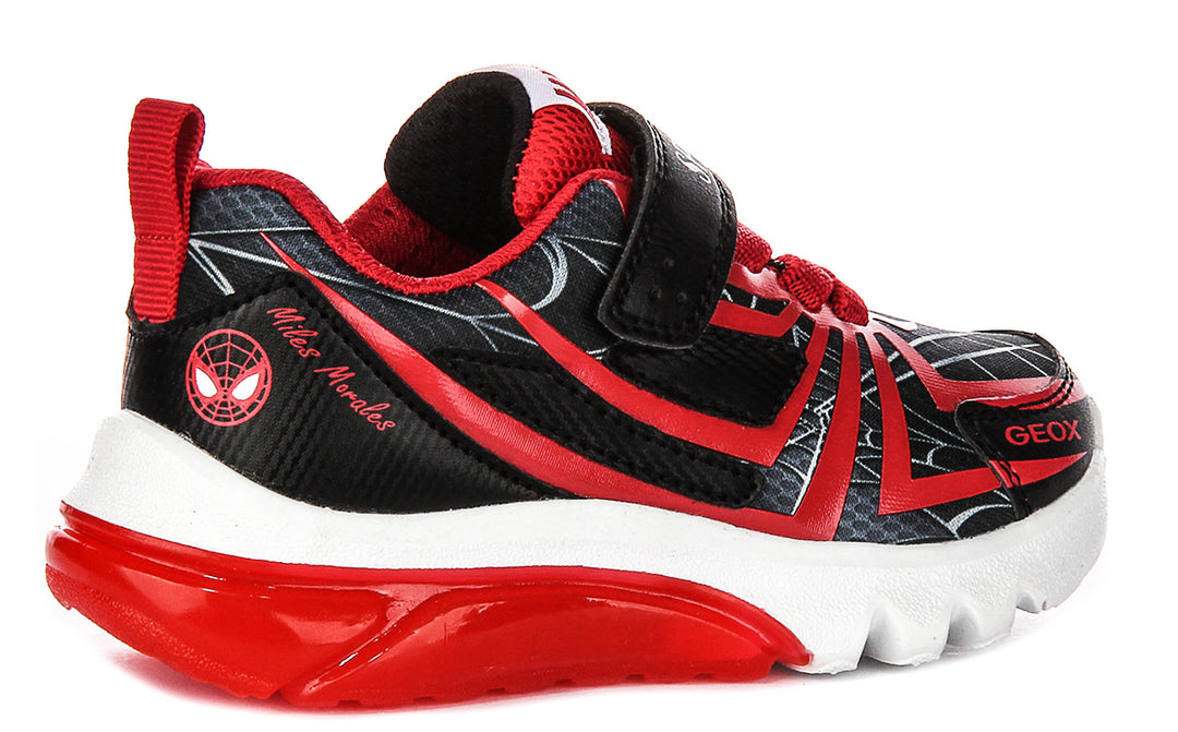 Geox J Ciberdrone A In Black Red For Kids