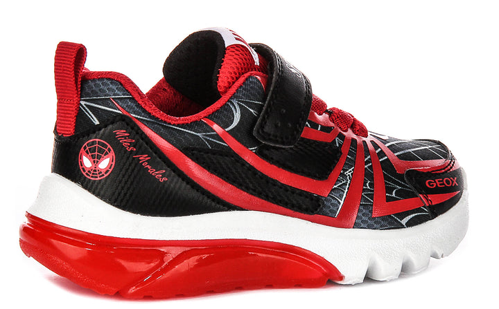 Geox J Ciberdrone A In Black Red For Kids