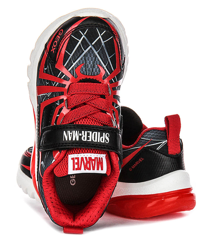 Geox J Ciberdrone A In Black Red For Kids