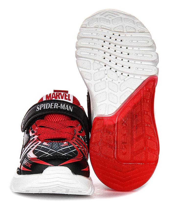 Geox J Ciberdrone A In Black Red For Kids