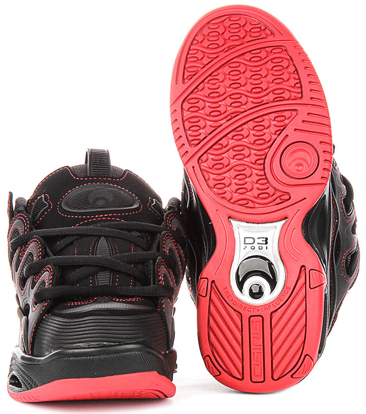 Osiris D3 2001 In Black Red For Women