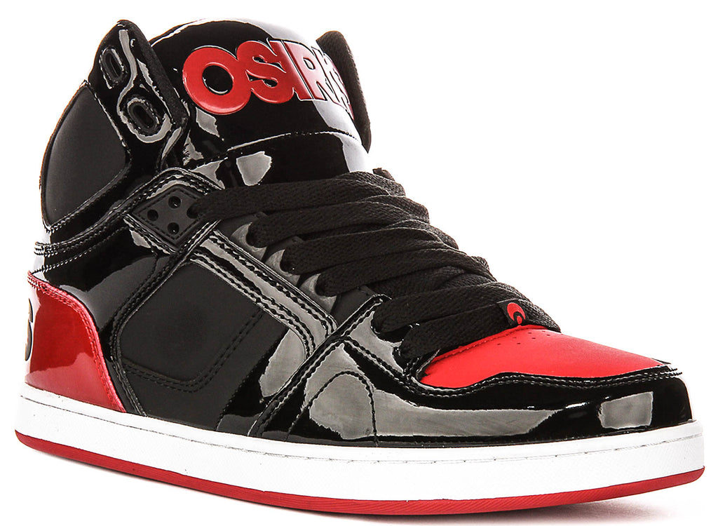 Osiris Nyc 83 Clk In Black Red | Mens Lace Up Skate Trainers