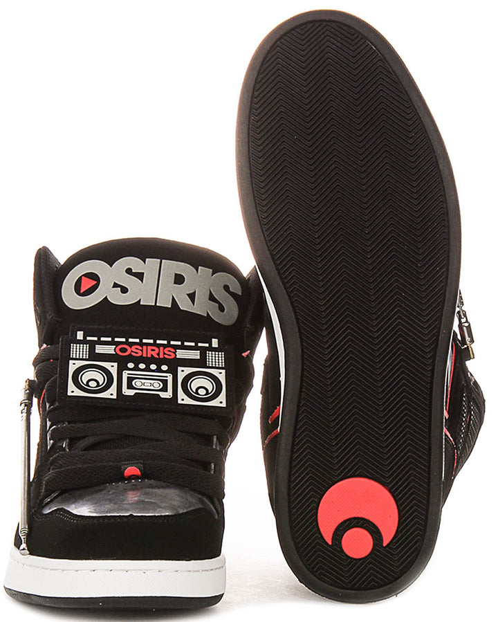 Osiris Nyc 83 Clk In Black Red For Men