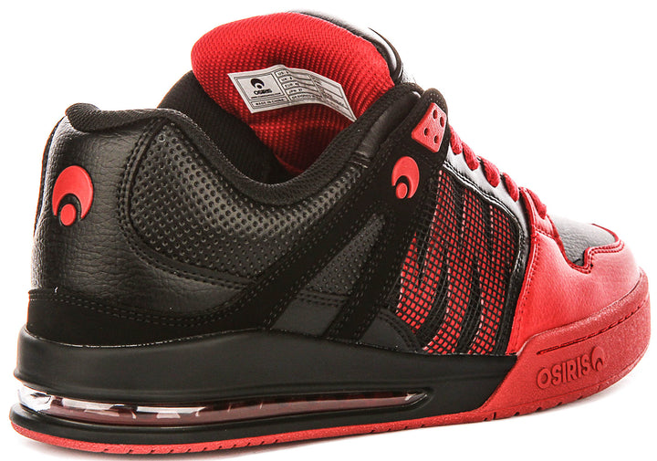 Osiris Pixel In Black Red For Men