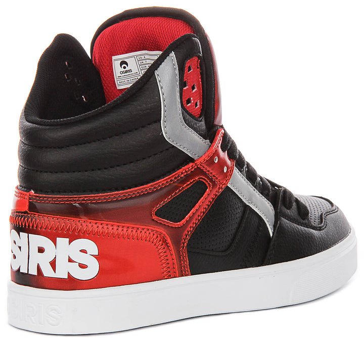 Osiris Clone In Black Red For Men