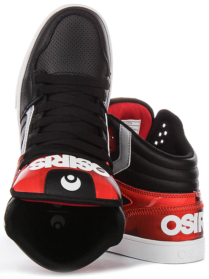 Osiris Clone In Black Red For Men