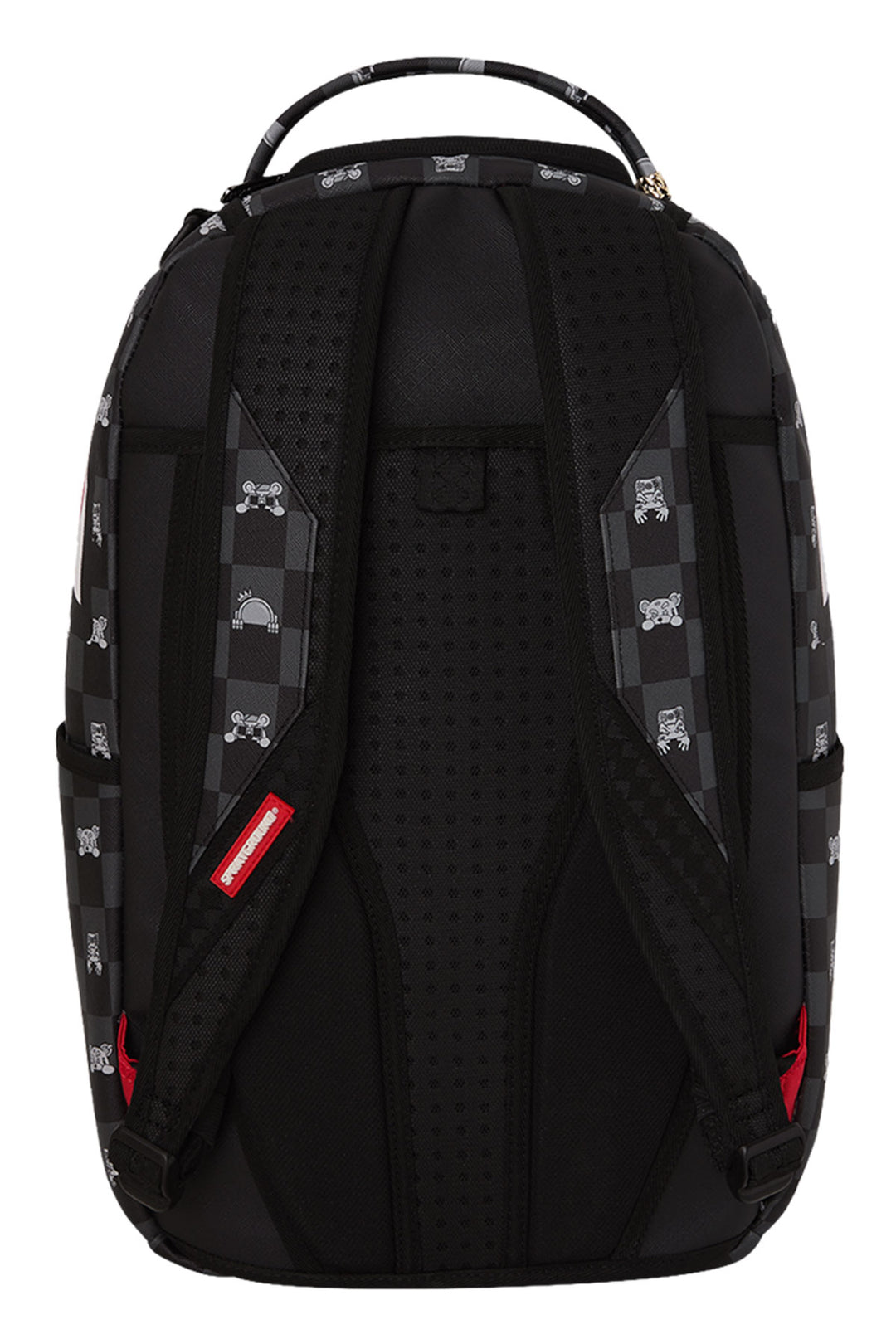 Sprayground Shark Mob Hideout Backpack In Black Red