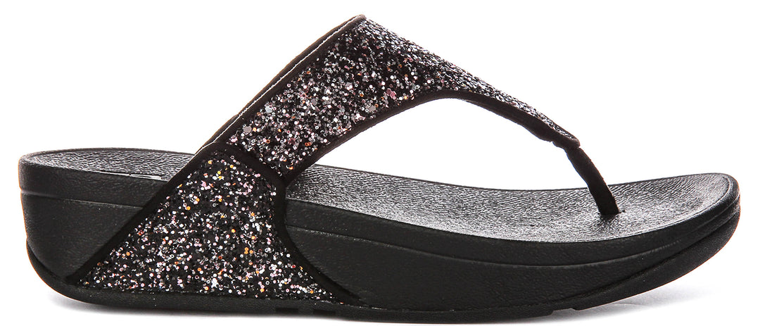Fitflop Lulu Multi In Black Glitter For Women