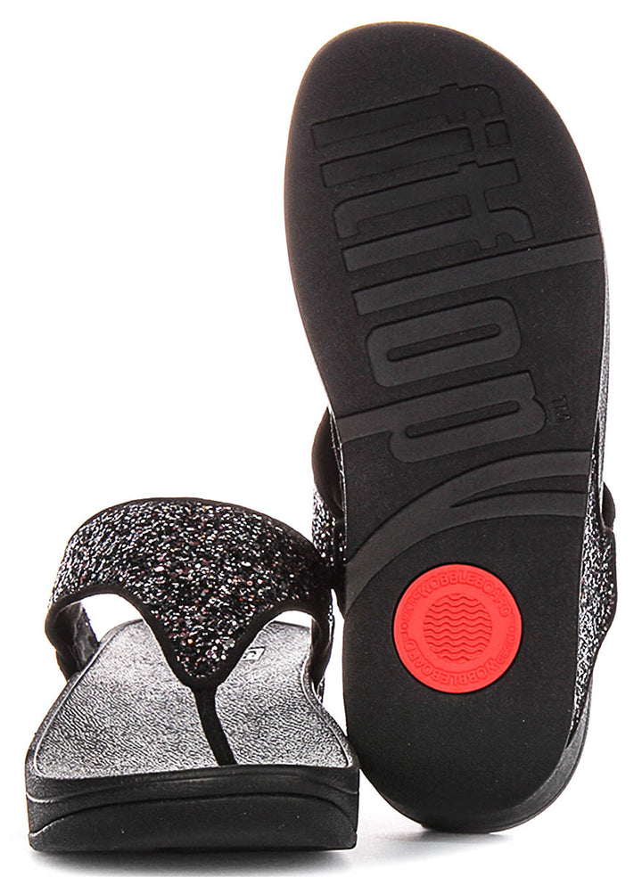 Fitflop Lulu Multi In Black Glitter For Women