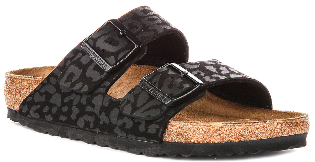 Birkenstock Arizona Bs In Black Leopard | Regular Fit