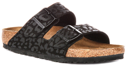Birkenstock Arizona Bs In Black Leopard | Regular Fit