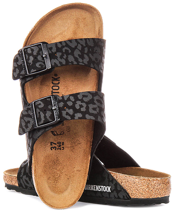Birkenstock Arizona Bs In Black Leopard | Regular Fit