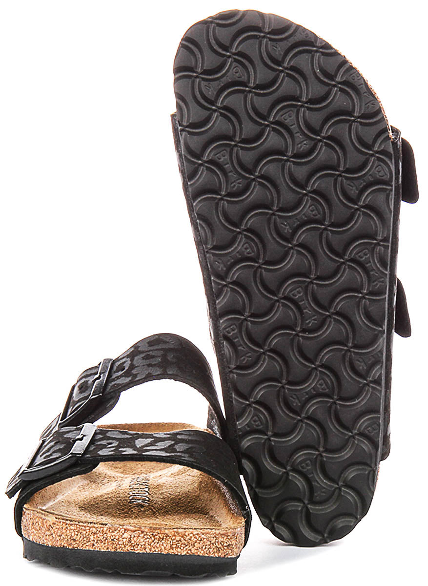 Birkenstock Arizona Bs In Black Leopard | Regular Fit