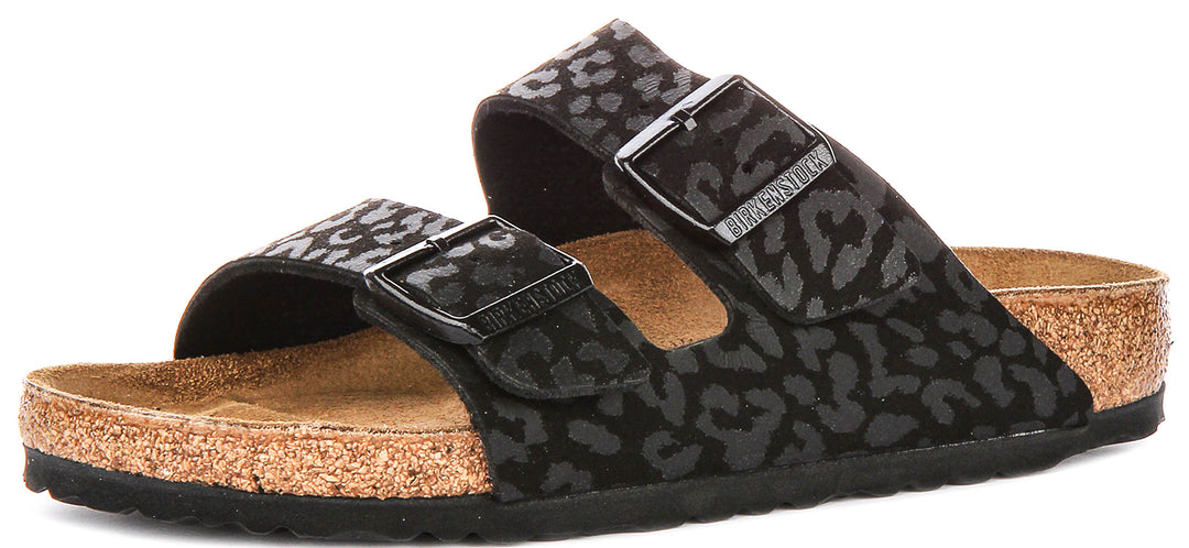 Birkenstock Arizona Bs In Black Leopard | Regular Fit