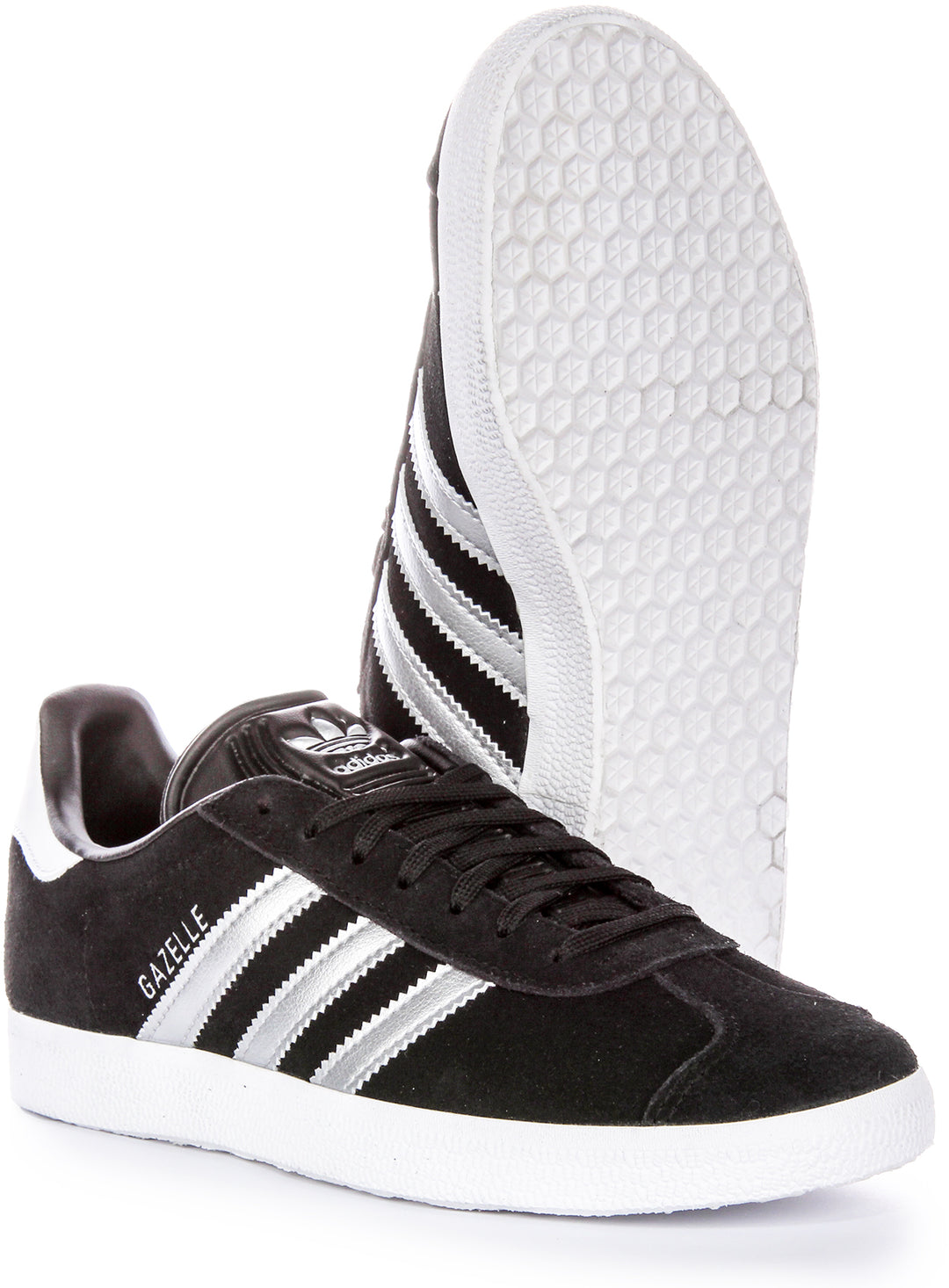 Adidas Gazelle W DamenSneaker mit VintageVibe und Silberdämmerung in Schwarz Silber