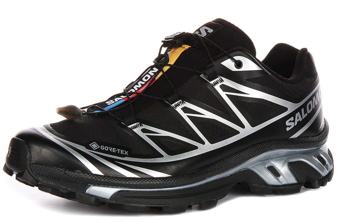 Salomon XT 6 Goretex In Black Silver | Waterproof Outdoor Shoes ...