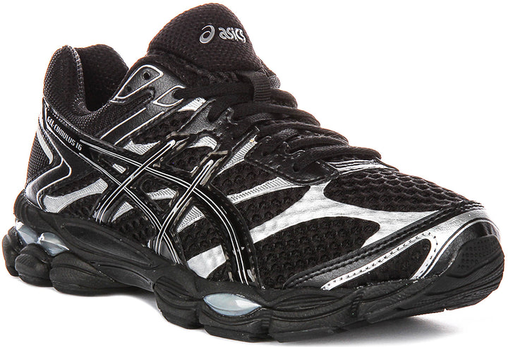 Asics Gel Cumulus 16 In Black Silver For Unisex