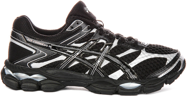 Asics Gel Cumulus 16 In Black Silver For Unisex
