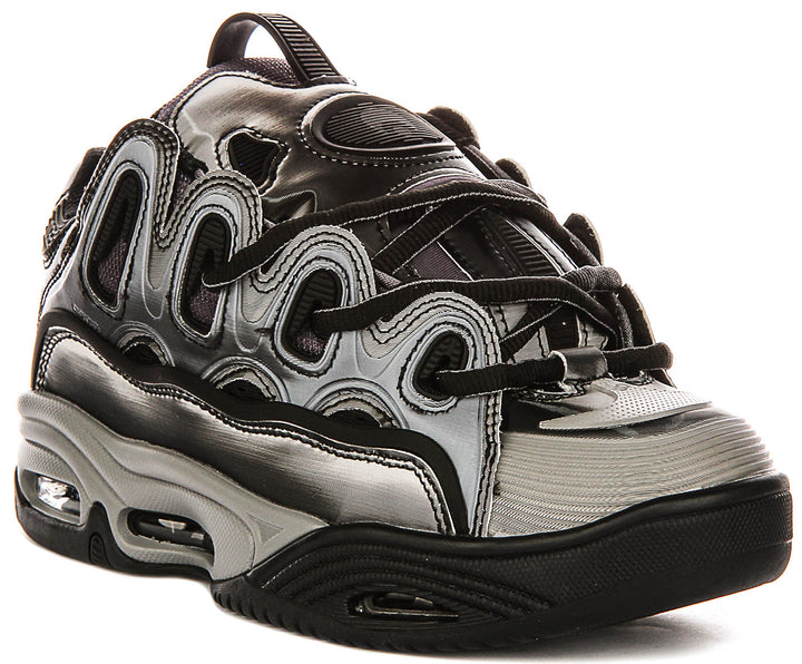 Osiris D3 2001 In Black Silver For Men