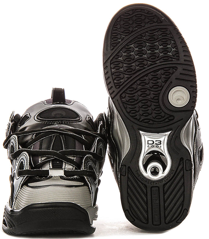 Osiris D3 2001 In Black Silver For Men