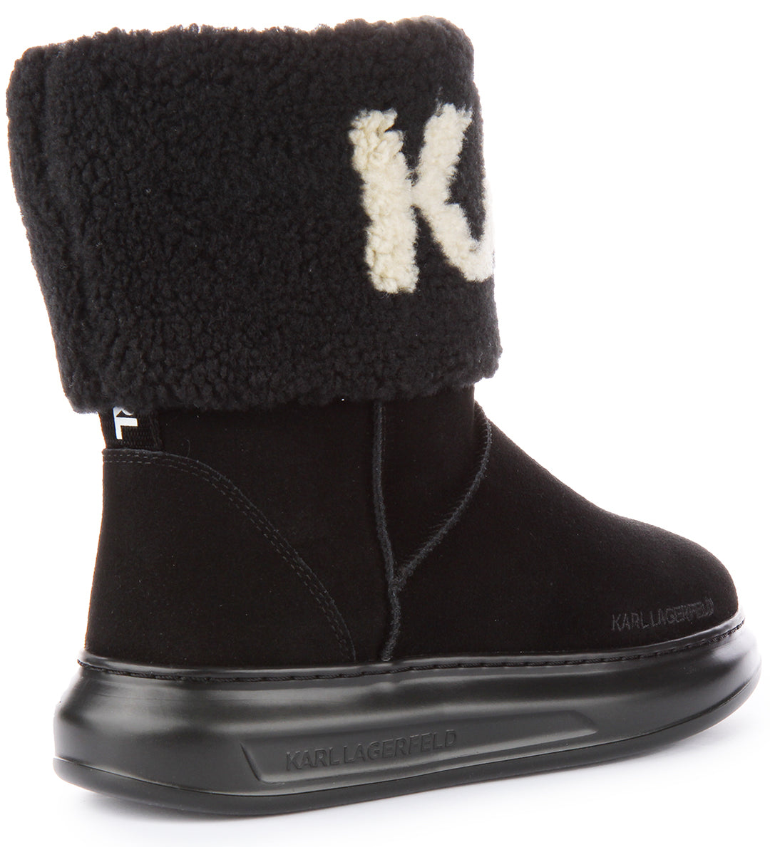 Karl Lagerfeld Kapri Kosi In Black Suede For Women