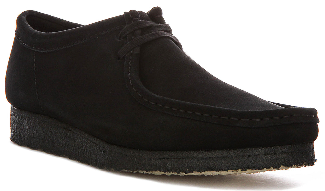 Clarks Originals Wallabee In Black Sued For Men