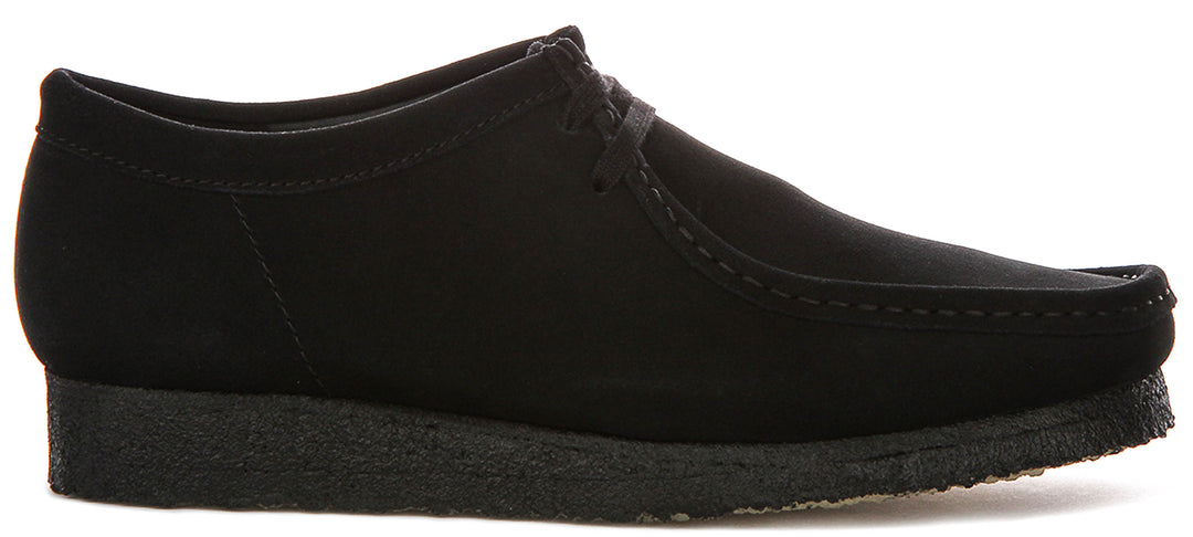 Clarks Originals Wallabee In Black Sued For Men