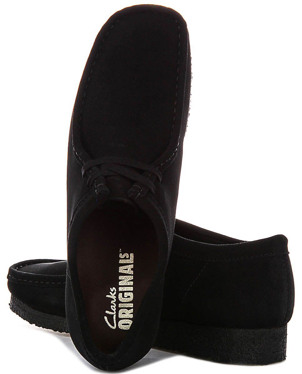 Clarks Originals Wallabee In Black Sued For Men