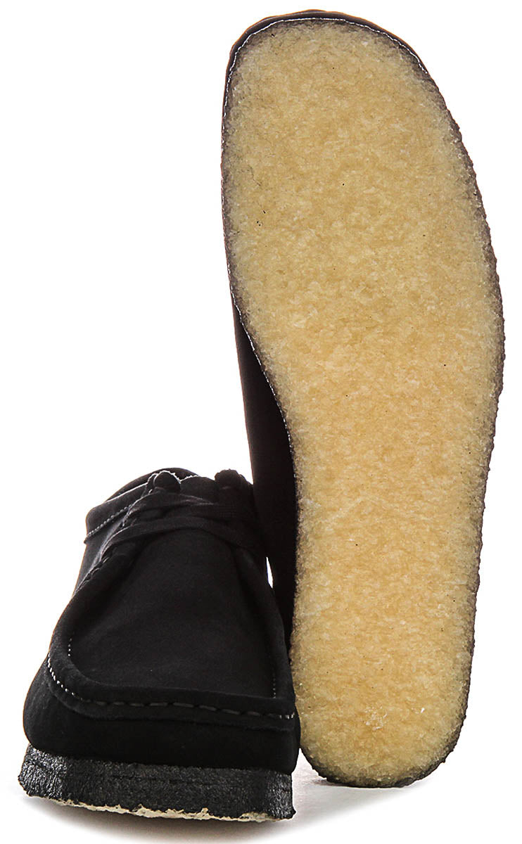 Clarks Originals Wallabee In Black Sued For Men