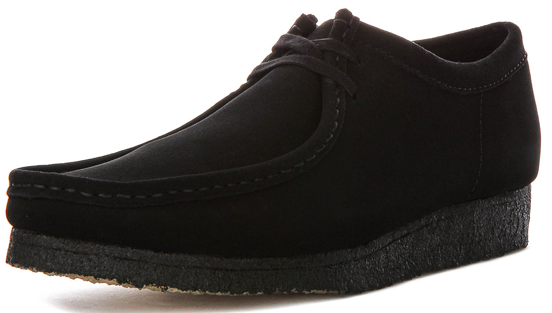 Clarks Originals Wallabee In Black Sued For Men