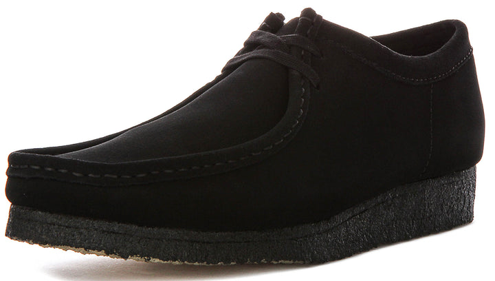 Clarks Originals Wallabee In Black Sued For Men