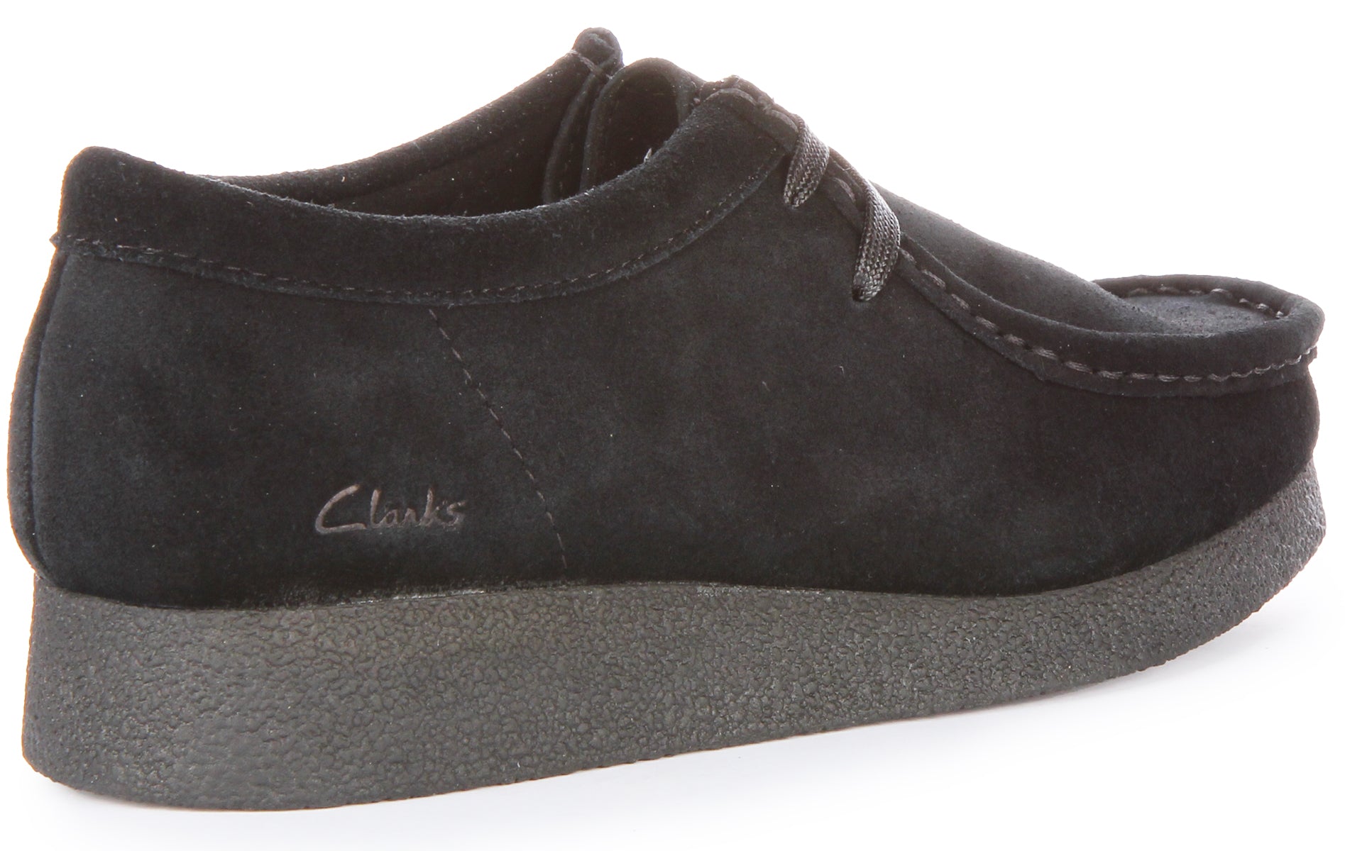 Clarks Originals Wallabee Evo Black Suede For Women | Crepe Sole