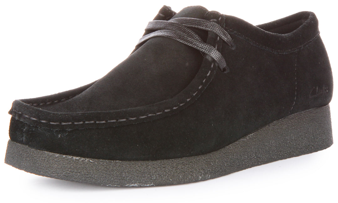 CLARKS ORIGINALS WOMENS WALLABEE T BAR BLACK CLARKS ORIGINALS WOMENS WALLABEE T BAR BLACK