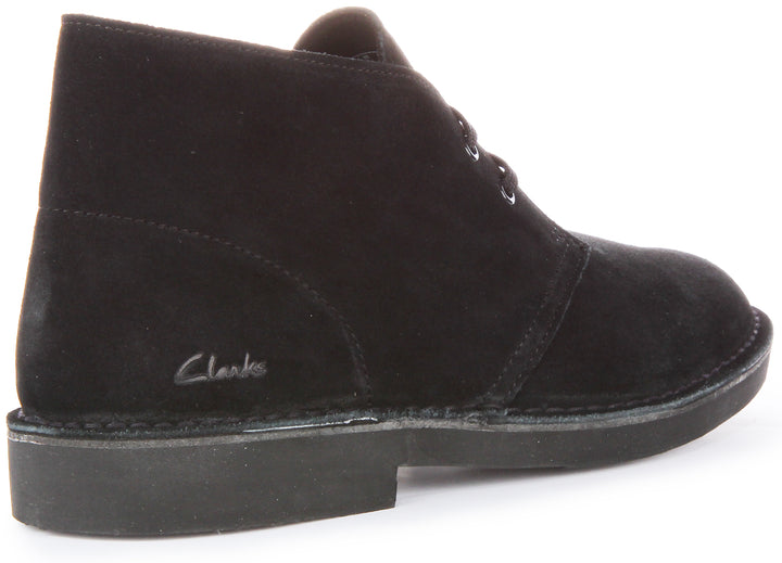 Clarks Desert Boot Evo en gamuza negra para hombres