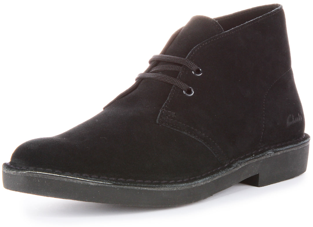 Clarks Desert Boot Evo en gamuza negra para hombres