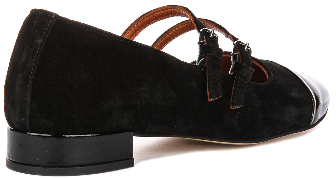 Justinreess England Kalie 2 In Black Suede For Women