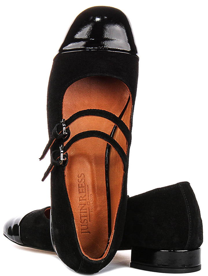 Justinreess England Kalie 2 In Black Suede For Women