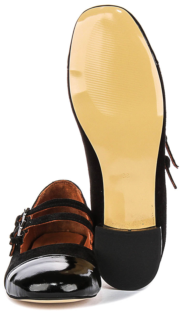 Justinreess England Kalie 2 In Black Suede For Women