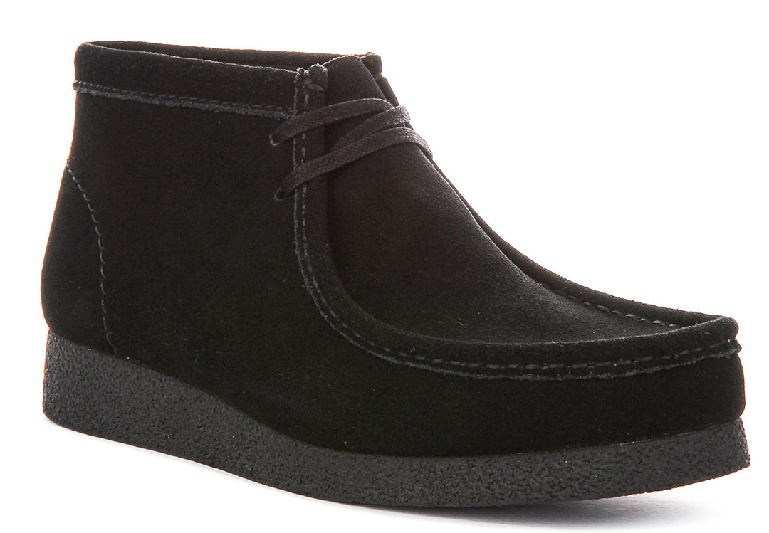 Clarks Wallabee Evo Boot In Black Suede For Men