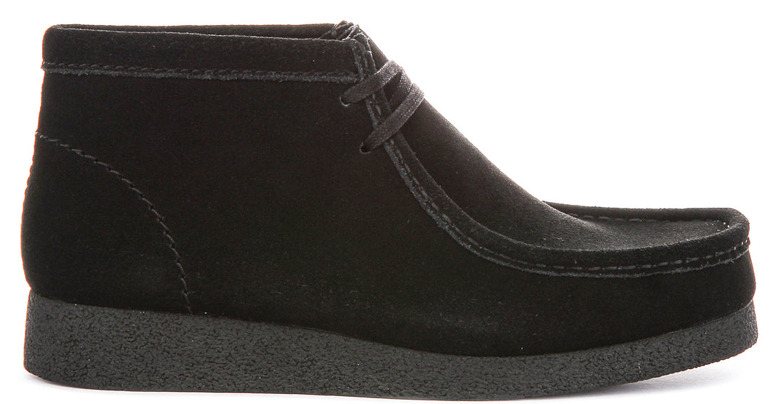 Clarks Wallabee Evo Boot In Black Suede For Men