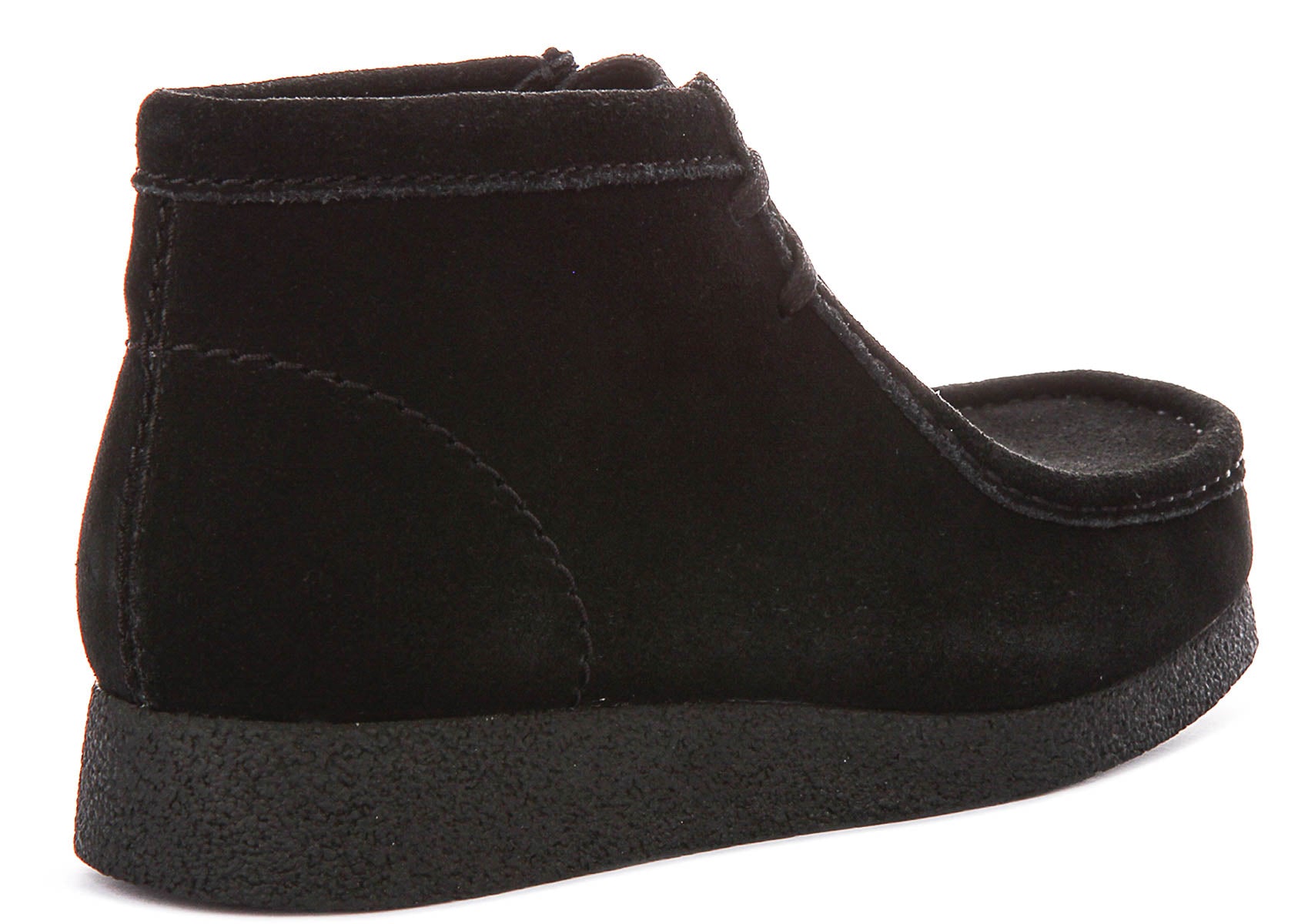 Clarks Wallabee Evo Boot Black Suede For Men | Lace Up Casual