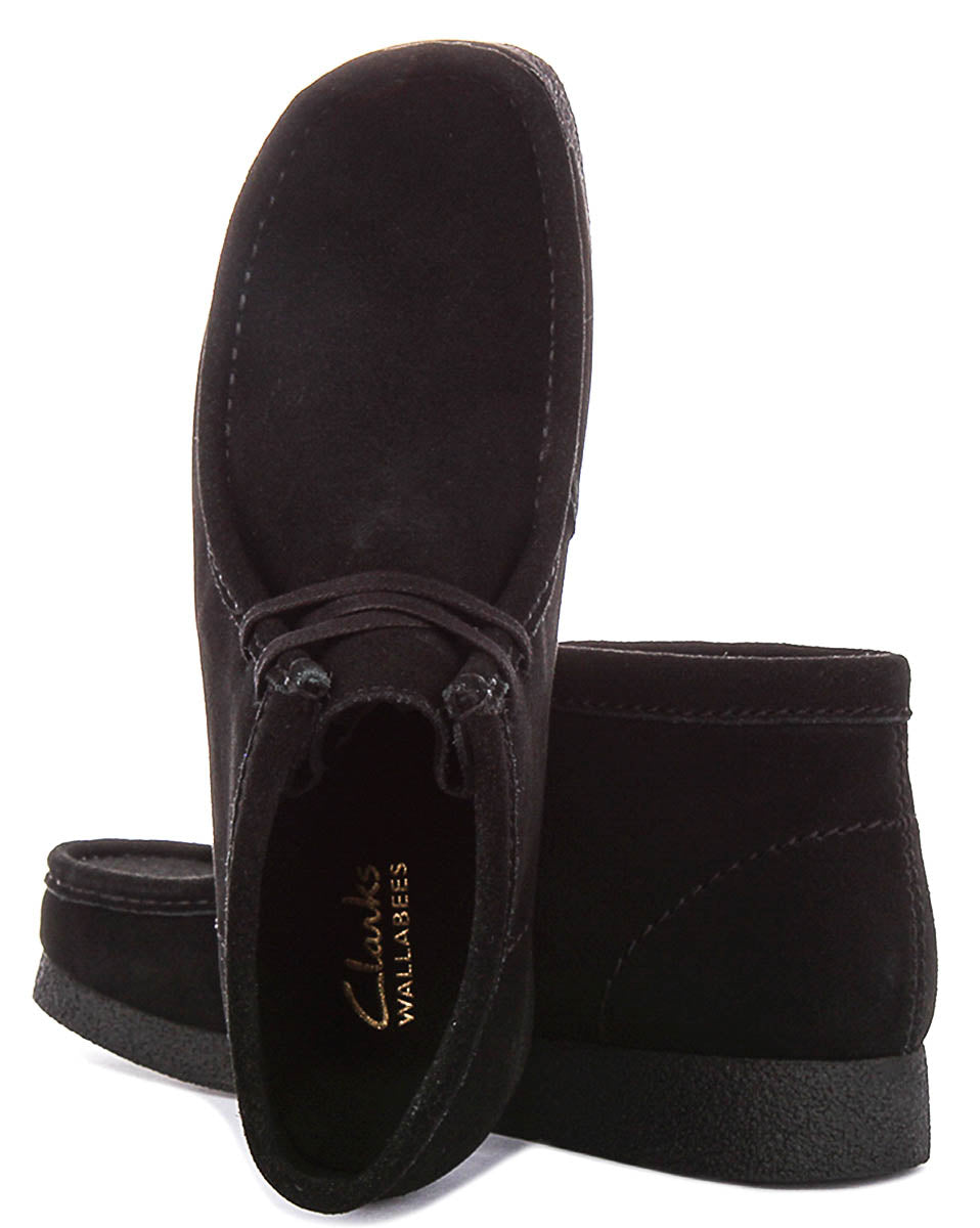 Clarks Wallabee Evo Boot In Black Suede For Men