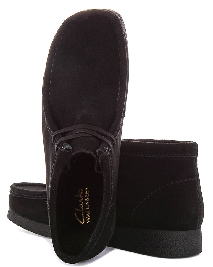 Clarks Wallabee Evo Boot In Black Suede For Men