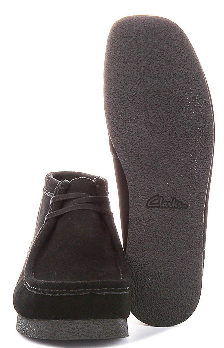 Clarks Wallabee Evo Boot In Black Suede For Men