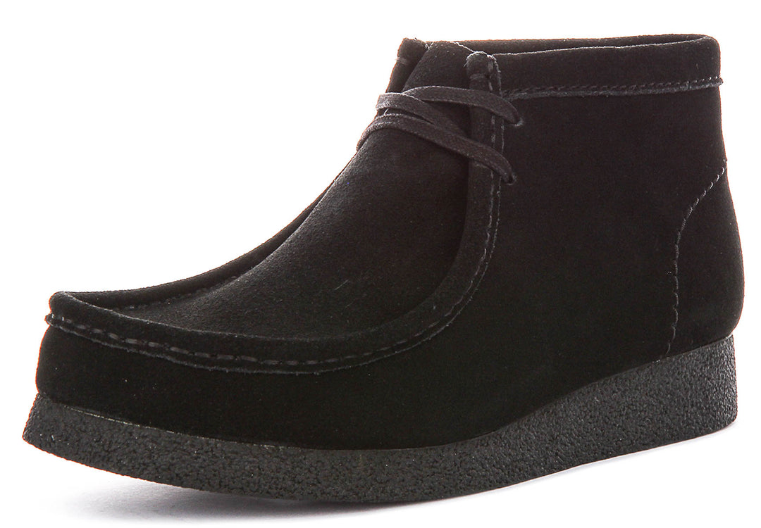 Clarks Wallabee Evo Boot In Black Suede For Men