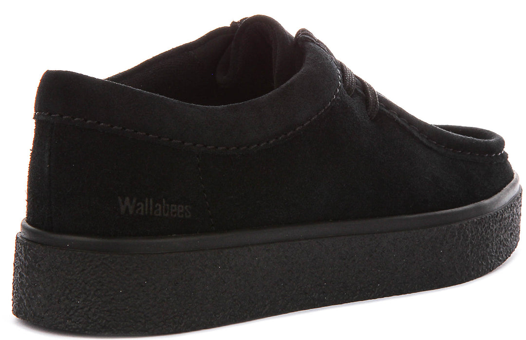 Clarks Boxbee Walla In Black Suede For Men