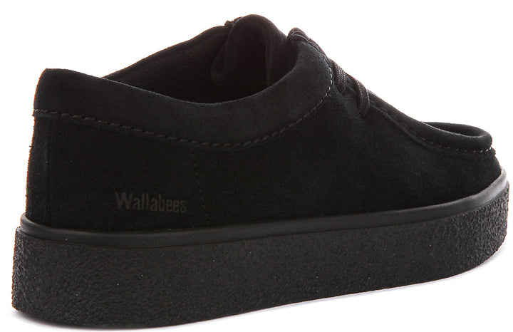 Clarks Boxbee Walla In Black Suede For Men